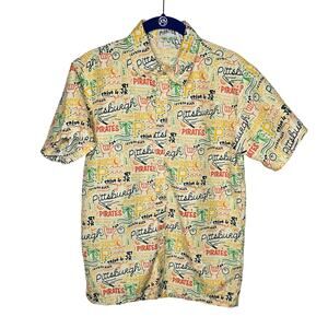Pittsburgh Pirates Baseball MLB Hawaiian Luau Short Sleeve Shirt Size Small